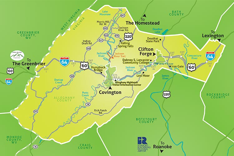 Map of the Alleghany Highlands
